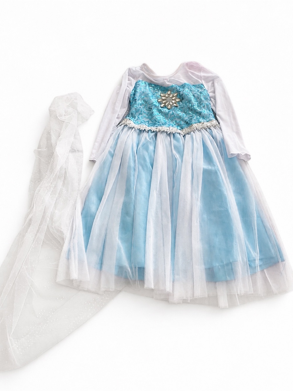 Blue Elsa Frozen Princess Costume Dress Size 4/5